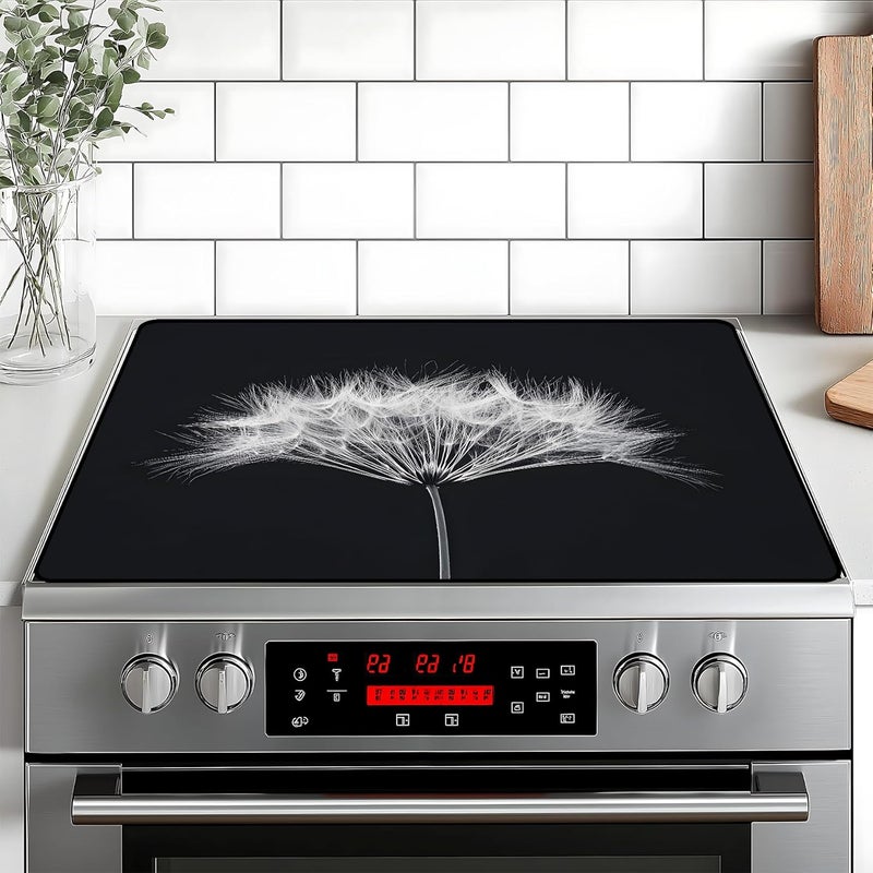 BVBOX Dandelion Stove Top Cover Retro Flower Gas Stove Top Cover for Home Decoration Kitchen Pad Non-Stick Washable Cooktop Covers Countertop Protector Keep Stove Clean 28"x20" - Image 1